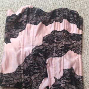 Size S Pink/Black Corset in Great Condition
